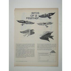 Science Aerospace technology Birds of a Feather Tutuska ADVERT 1960s Print Ad